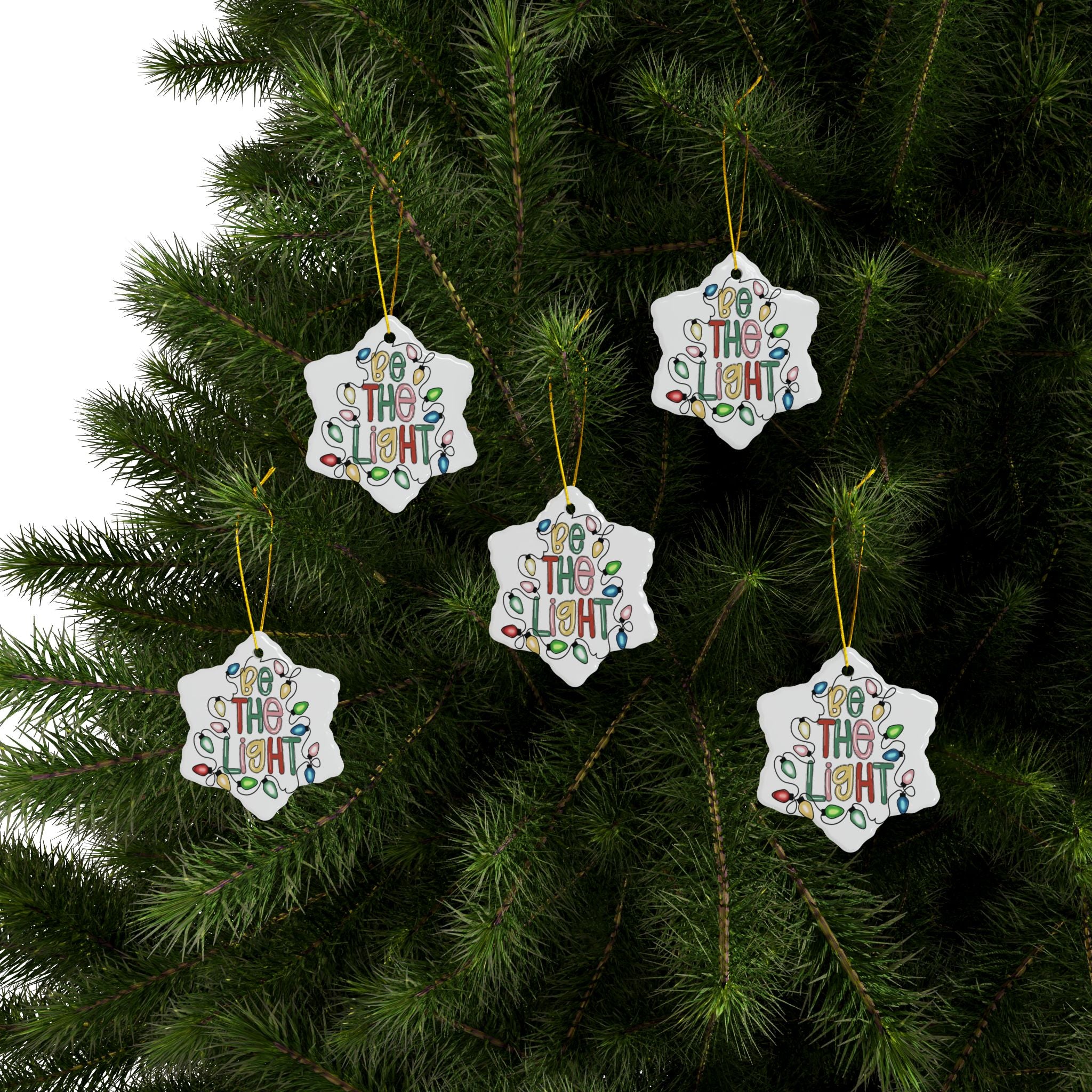 Ceramic Ornament — "Be The Light" Nativity Christmas Tree Decoration