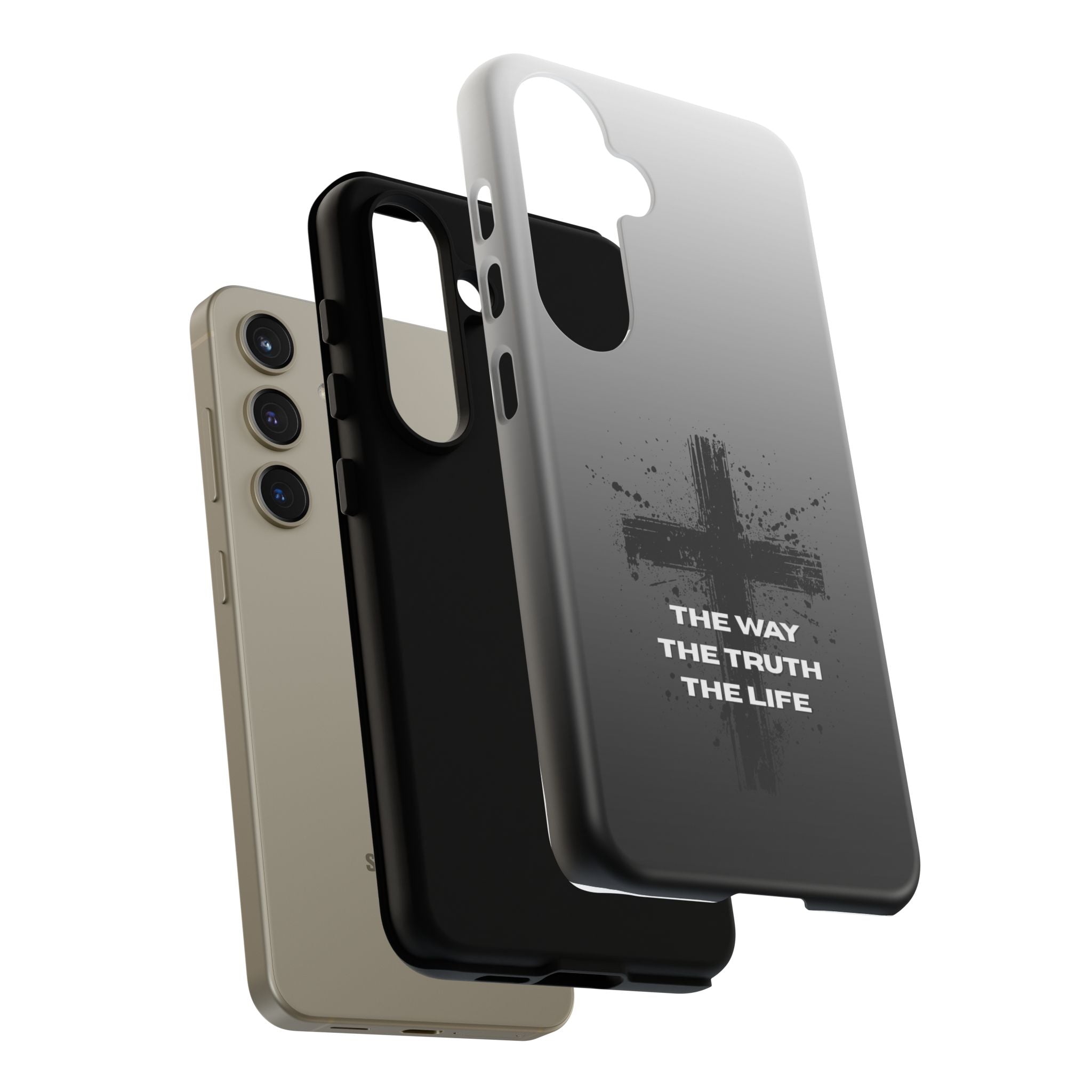 Christian Cross Phone Case — "The Way The Truth The Life" Protective Phone Cover