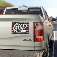 God Is Good – Thin Red Line Christian Car Magnet