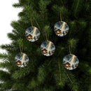 Ceramic Ornament — "Jesus In The Manger" Nativity Christmas Tree Decoration