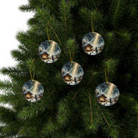 Ceramic Ornament — "Jesus In The Manger" Nativity Christmas Tree Decoration