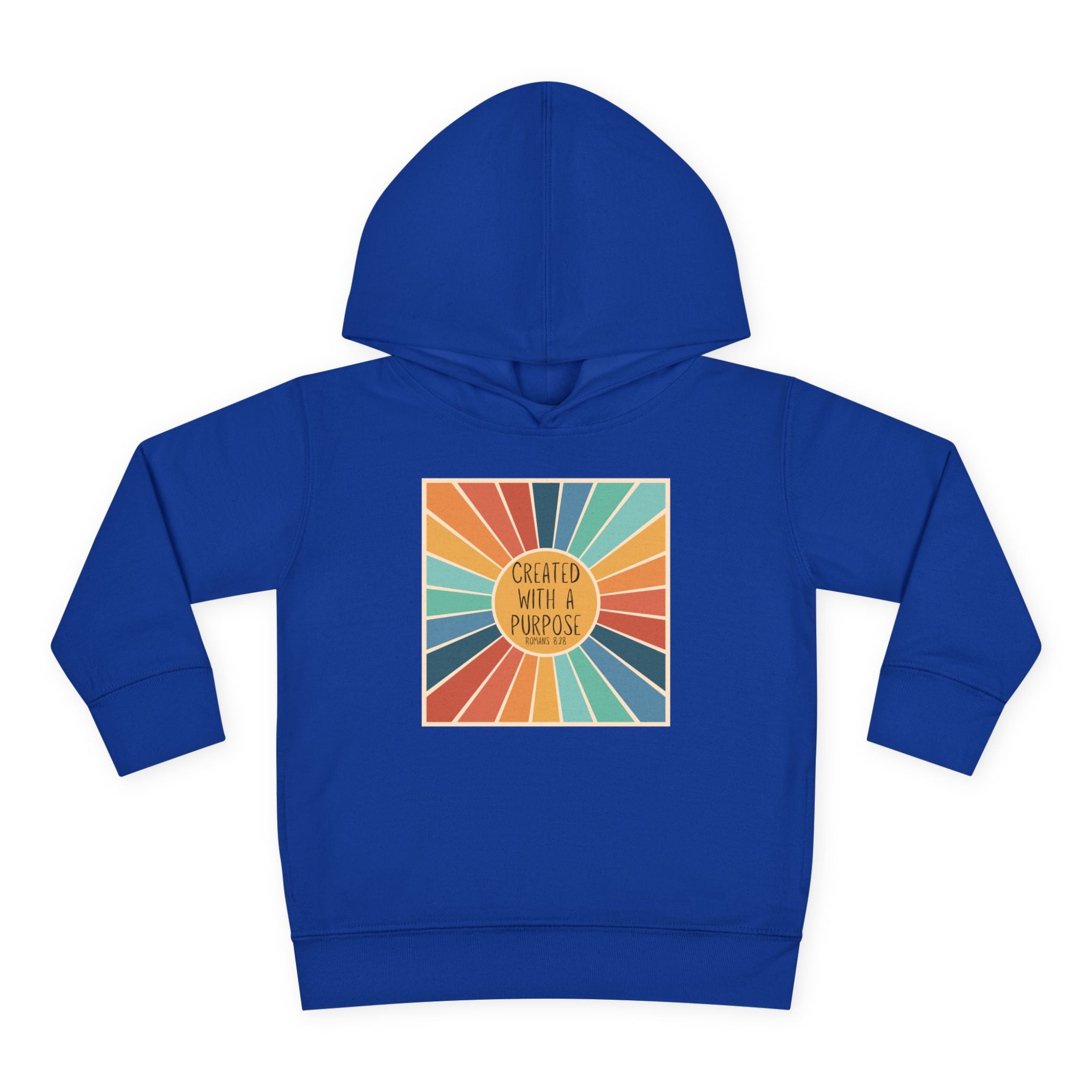 Toddler Hoodie — "Created With A Purpose" Retro Sunburst Pullover