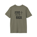Back design - Jesus Has My Back T-Shirt — Christian Faith Cross Tee