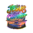 Jesus Is My Copilot – Mountain Sunset Christian Vinyl Sticker