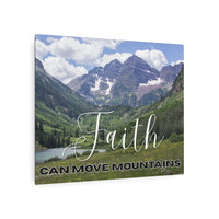 Faith Wall Art - Faith Can Move Mountains - Metal - Inspirational Wall Art Christian Gifts for Women Men