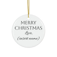 Customizable Ceramic Ornament —Christmas Tree Decoration