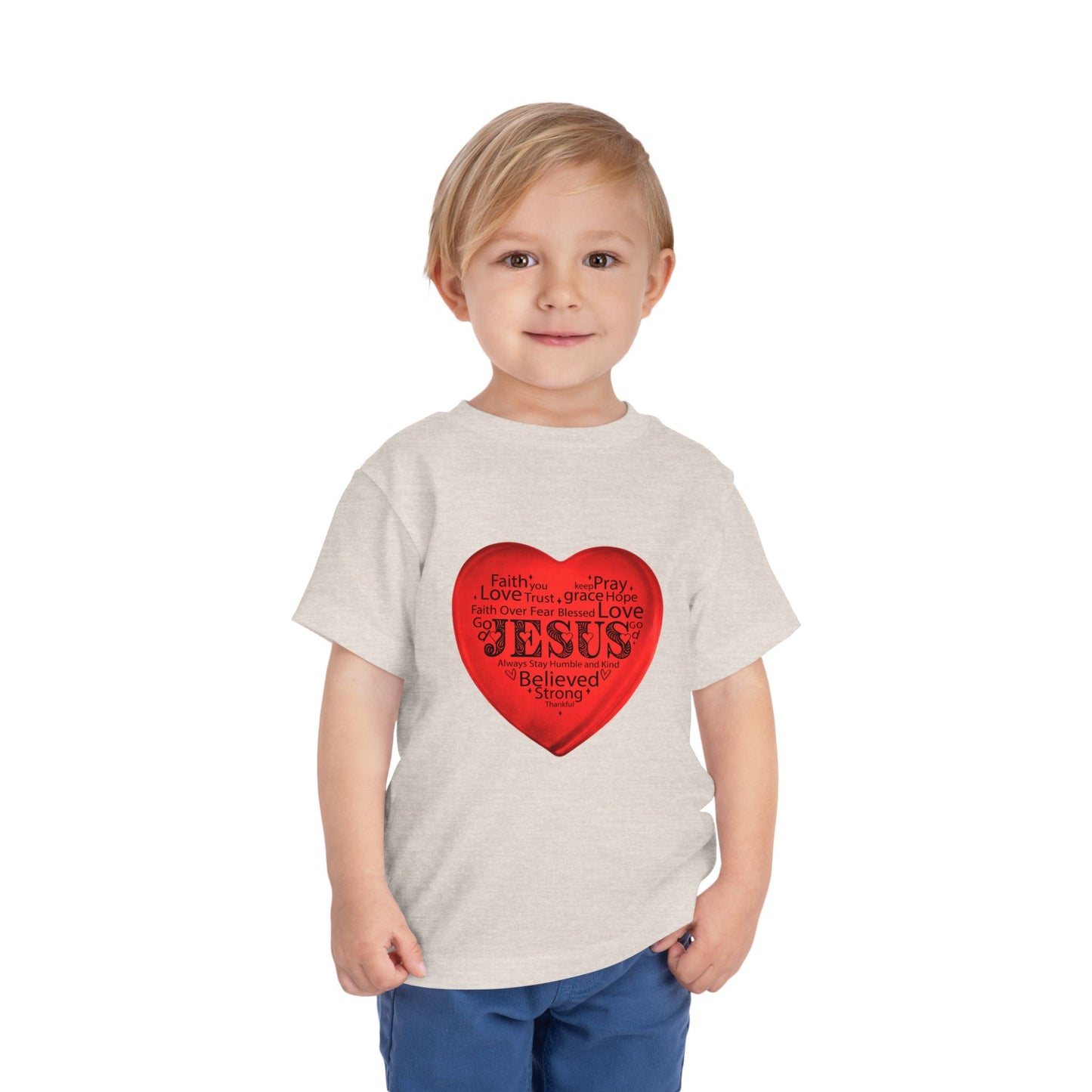 Jesus T-Shirt Christian Shirt for Toddlers Short Sleeve Tee Christian Toddler Christmas Shirt