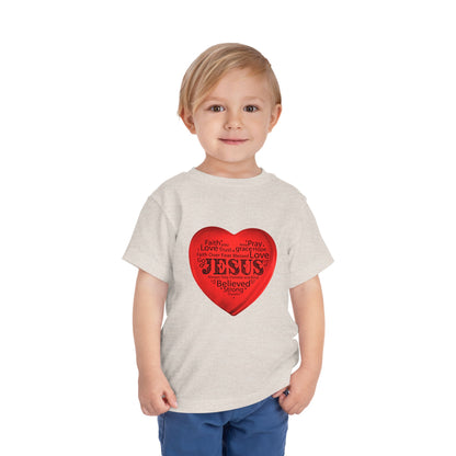 Jesus T-Shirt Christian Shirt for Toddlers Short Sleeve Tee Christian Toddler Christmas Shirt
