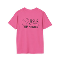 Back design - Christian T-Shirt — "Jesus Has My Back" Inspirational Faith Tee