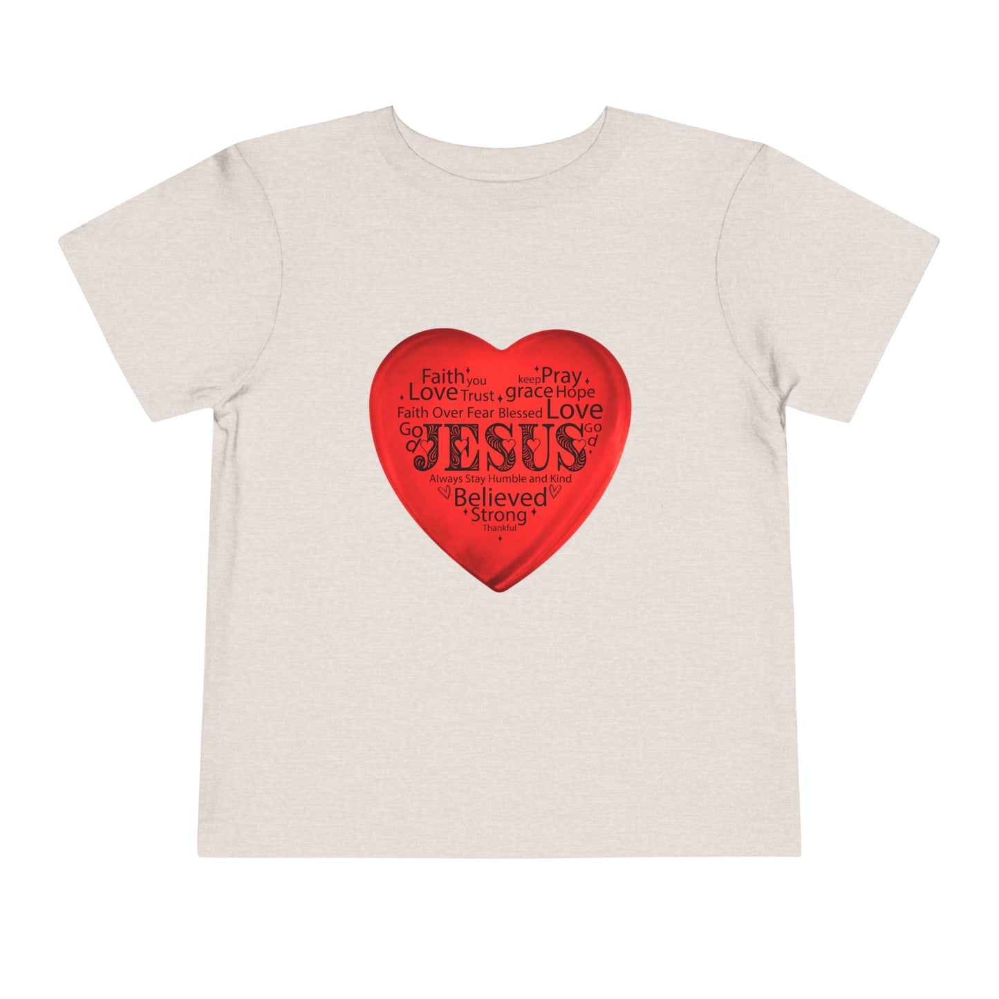 Jesus T-Shirt Christian Shirt for Toddlers Short Sleeve Tee Christian Toddler Christmas Shirt