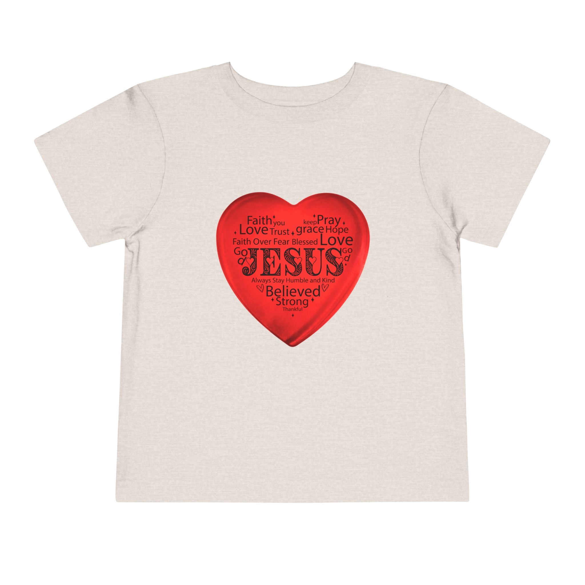Jesus T-Shirt Christian Shirt for Toddlers Short Sleeve Tee Christian Toddler Christmas Shirt