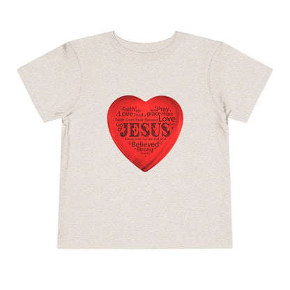Jesus T-Shirt Christian Shirt for Toddlers Short Sleeve Tee Christian Toddler Christmas Shirt