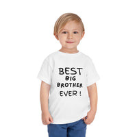 Best Big Brother Ever Toddler Tee, Cute Kids Shirt, Sibling Gift, Birthday Gift for Toddlers, Family Matching Tee, Baby Shower Present
