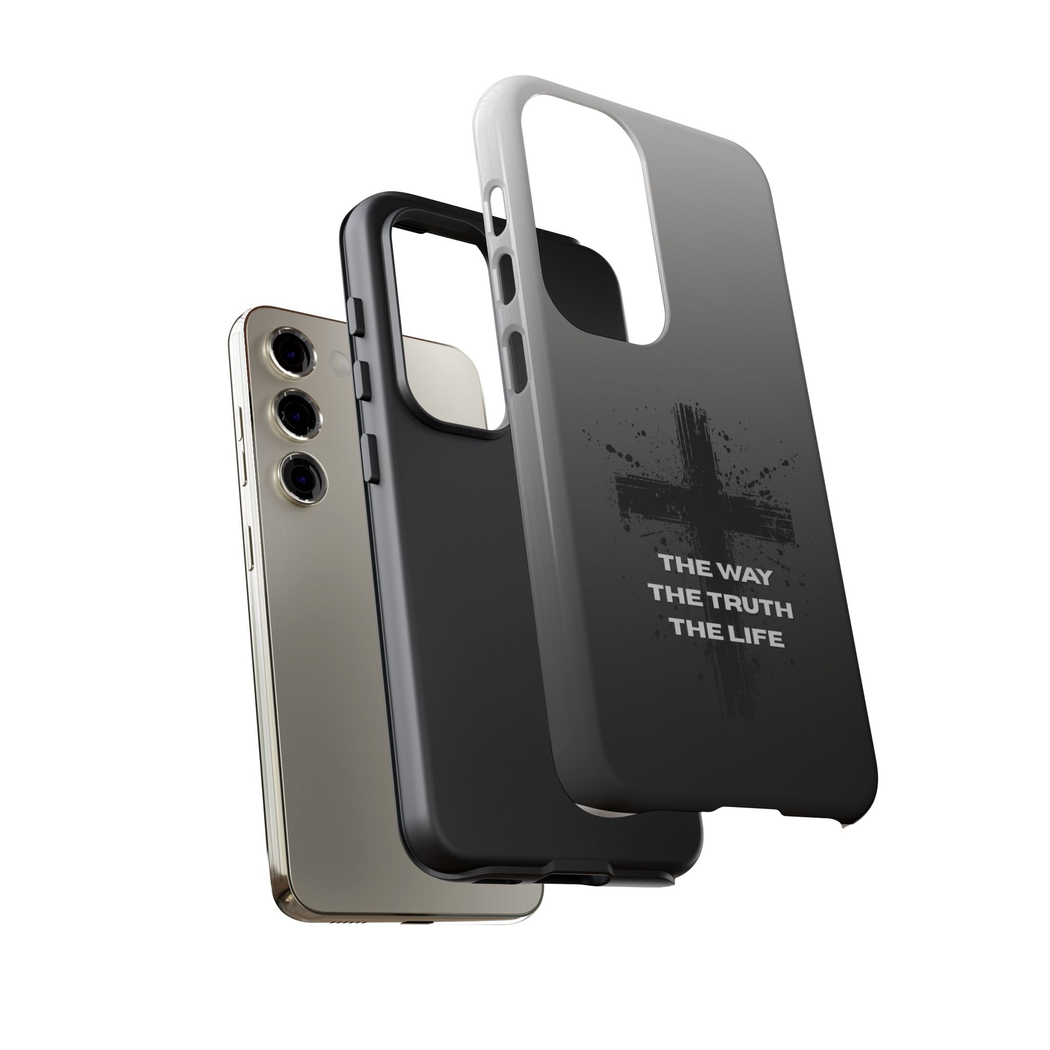 Christian Cross Phone Case — "The Way The Truth The Life" Protective Phone Cover