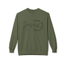 Jesus Circle Script Crewneck Sweatshirt — "Jesus: The Way, The Truth, The Life" Christian Pullover