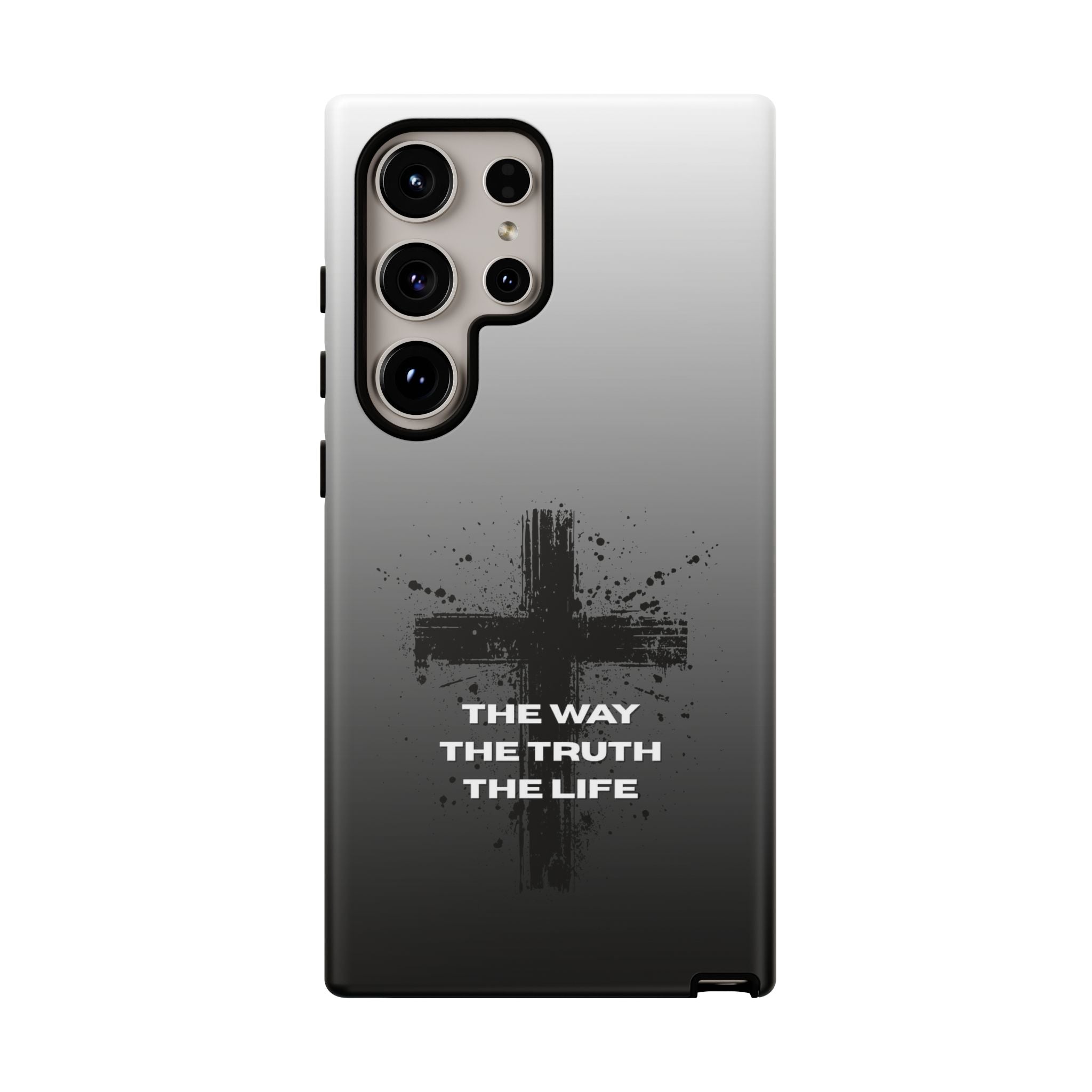 Christian Cross Phone Case — "The Way The Truth The Life" Protective Phone Cover