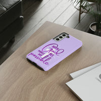 Samsung - "With God All Things Are Possible" Inspirational Purple Tough Case