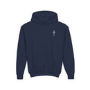 Back design Youth Hoodie - "Jesus Saves, Bruh!" Cross Christian Pullover