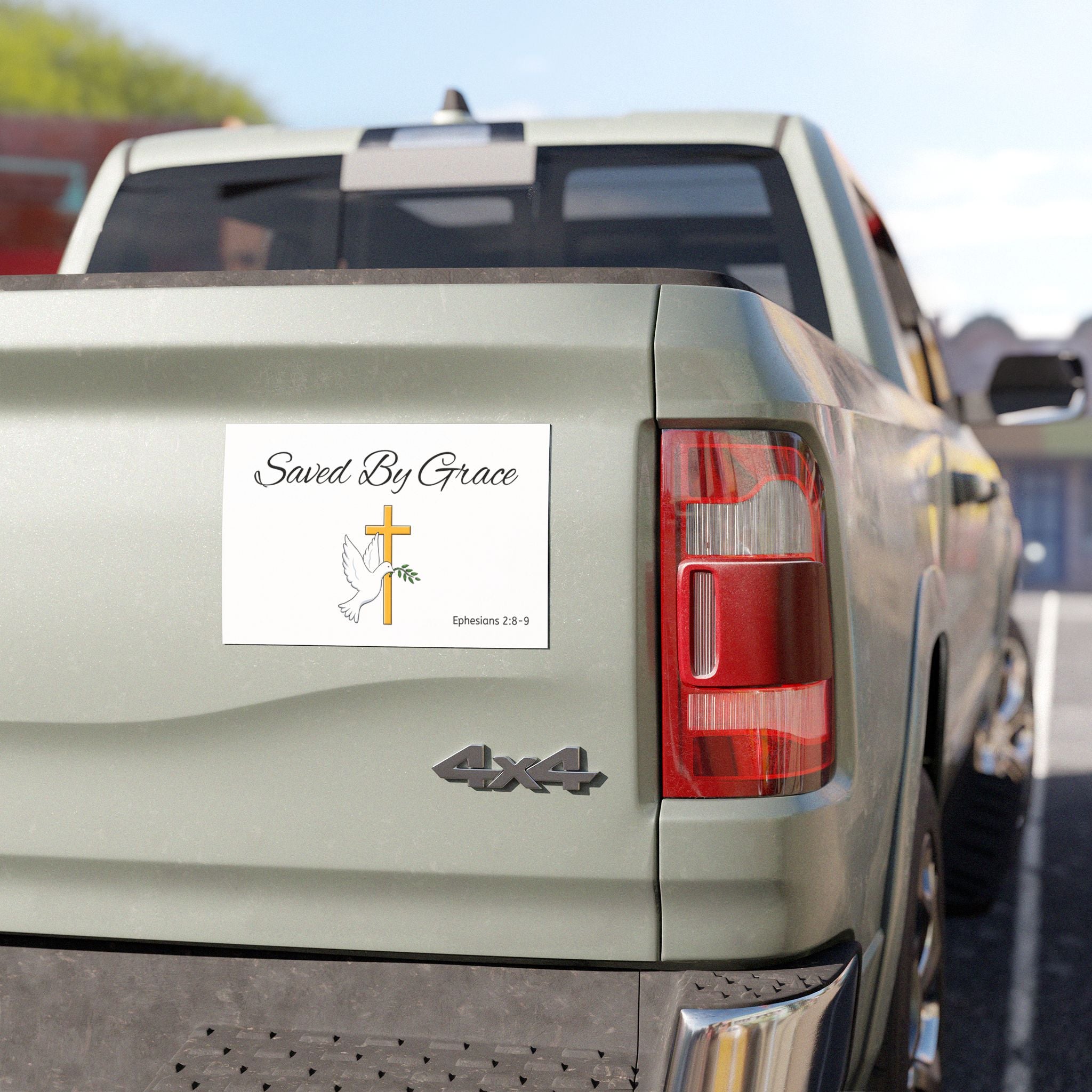 Saved By Grace Inspirational Car Magnets - Faith-Based Gifts, Religious Decor