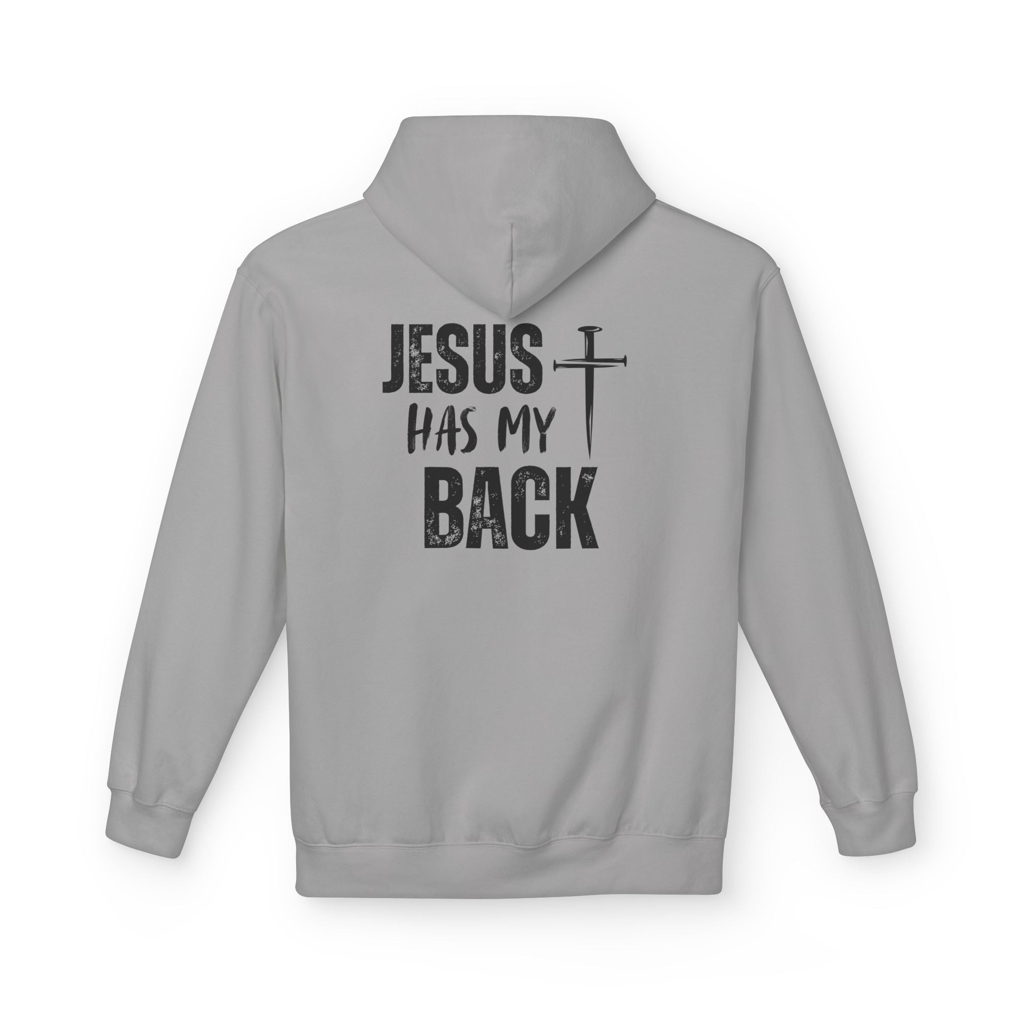 Jesus Has My Back Midweight Softstyle Fleece Hoodie