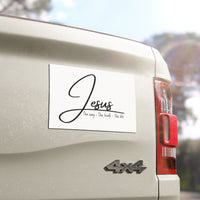 Jesus Car Magnet - "The way • The truth • The life" Faith Vinyl Magnet