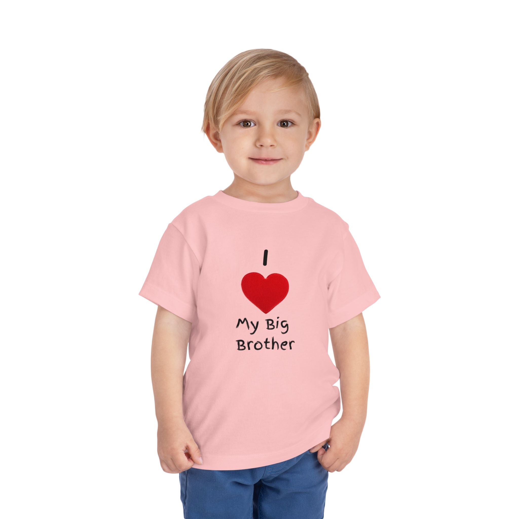 I Heart My Big Brother Short Sleeve Tee Christmas Shirt for Family