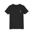 Back design - Youth Tee - "Jesus Has My Back" Cross Christian Graphic Shirt