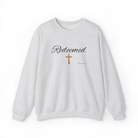 Embroidered Redeemed Psalm 77:15 Unisex Heavy Blend Crewneck Sweatshirt