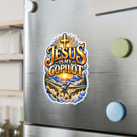 Jesus Is My Copilot – Cross & Airplane Christian Vinyl Sticker