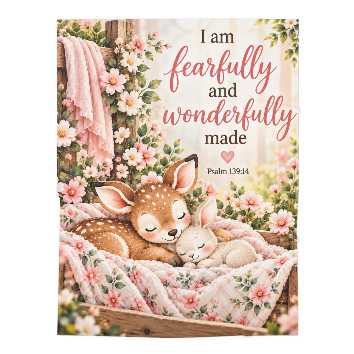 Fearfully and Wonderfully Made Christian Baby Swaddle Blanket