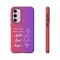 Samsung Faith, Love & Hope Gradient Phone Case — 'Now These Three Remain' Christian Protective Case