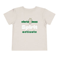 Christmas Spirit Activate Christian Christmas Shirt for Toddlers Short Sleeve Tee Christian Toddler Christmas Shirt