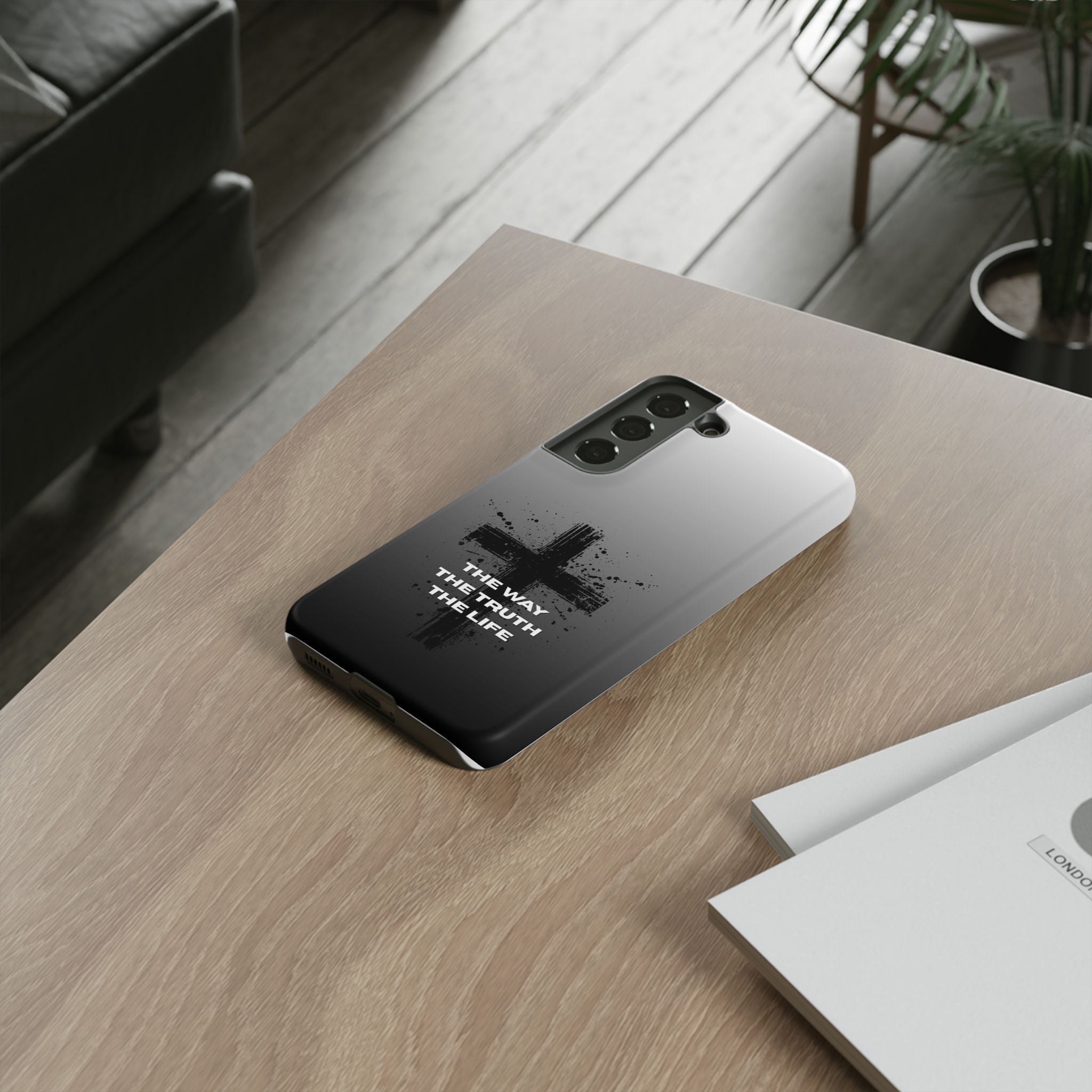 Christian Cross Phone Case — "The Way The Truth The Life" Protective Phone Cover