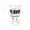 Prayer Warrior Bible Verse Water Glass - Christian Gifts for Women Men - Faith Based Gifts
