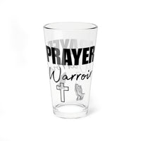 Prayer Warrior Bible Verse Water Glass - Christian Gifts for Women Men - Faith Based Gifts