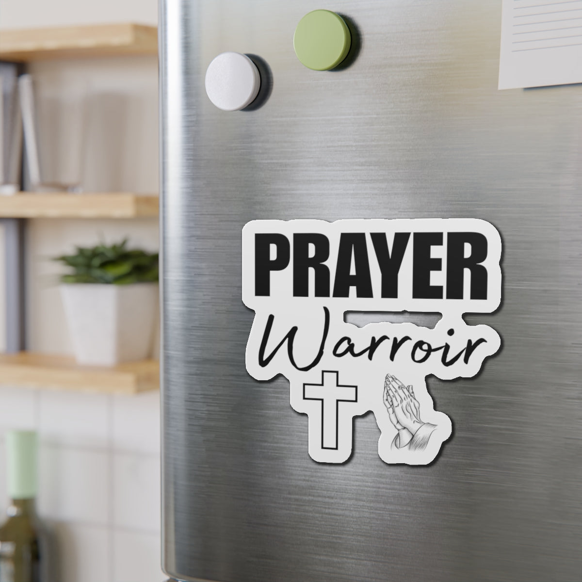 Prayer Warrior Fridge Magnet - Christian Gifts for Women Faith Gifts for Men