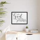 Matte Canvas Framed Print — "With God All Things Are Possible" Inspirational Wall Art