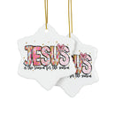 Ceramic Ornament — "Jesus Is The Reason For The Season" Nativity Christmas Tree Decoration