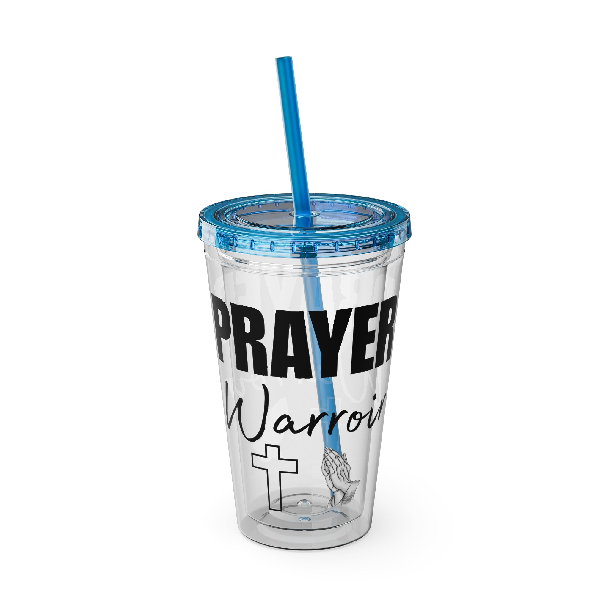 Prayer Warrior Water Tumbler - Christian Gifts for Women Men - Faith Based Gifts