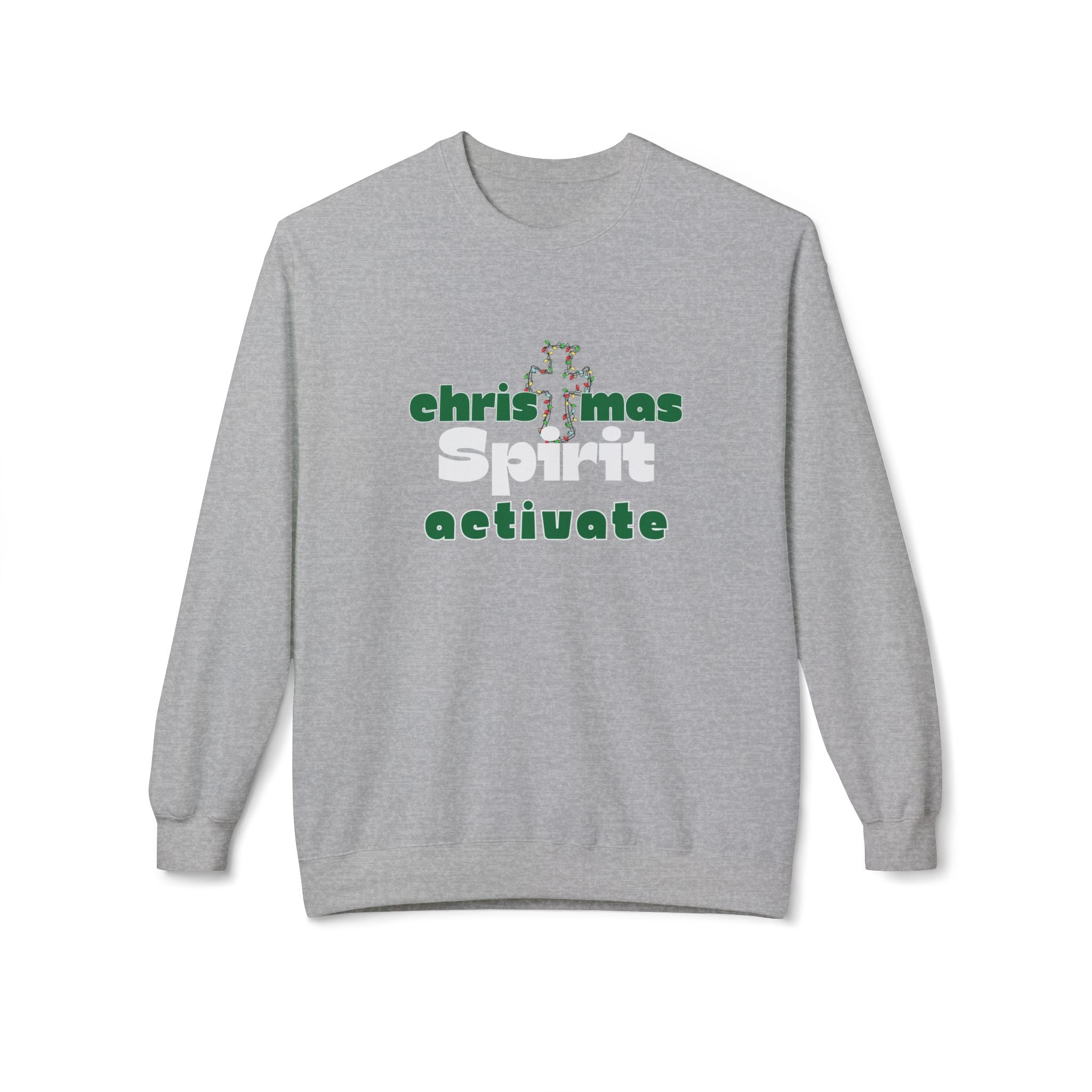 Christmas Spirit Activate Christmas Sweatshirt - Christian Sweatshirts for Women Men - Christmas Sweatshirts for Christians  - Faith Christmas Sweatshirts