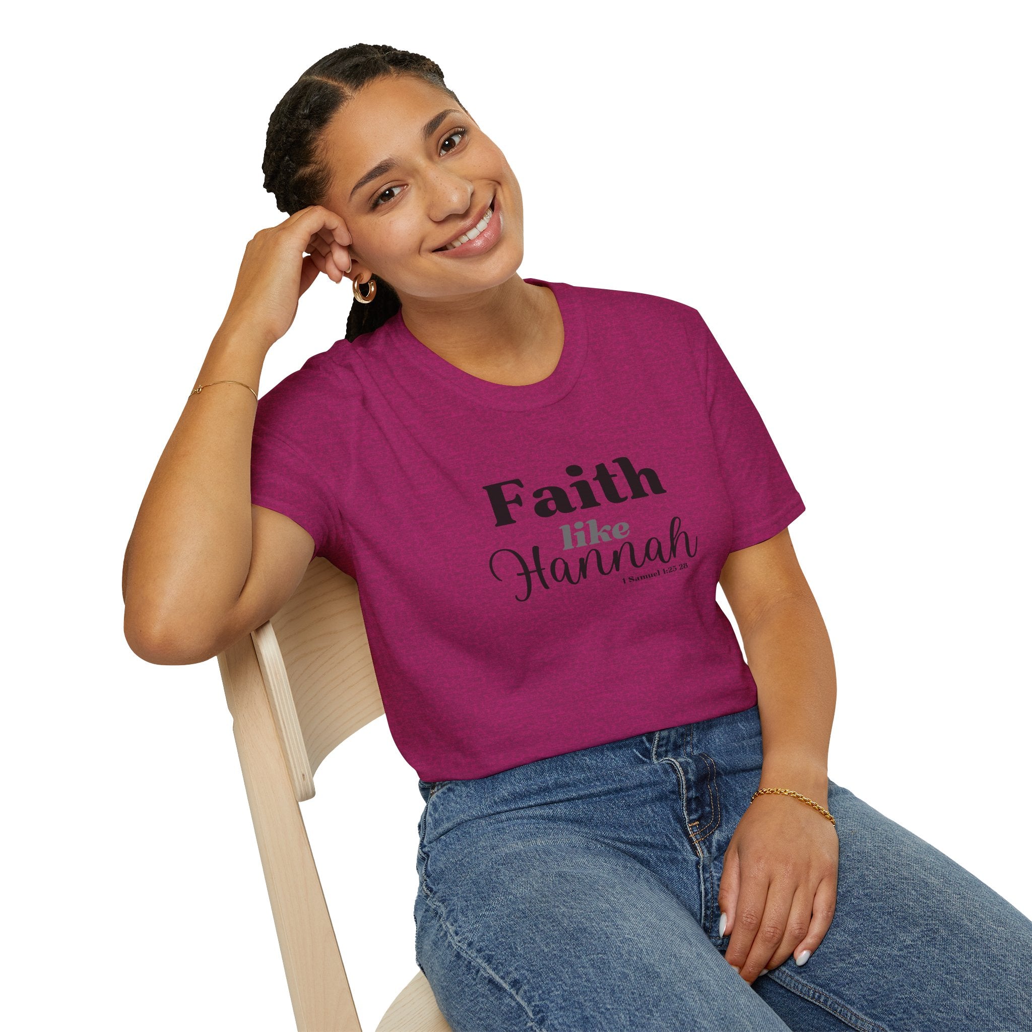 Faith Like Hannah Christian T-Shirt — Inspirational Scripture Tee (1 Samuel 1:27)