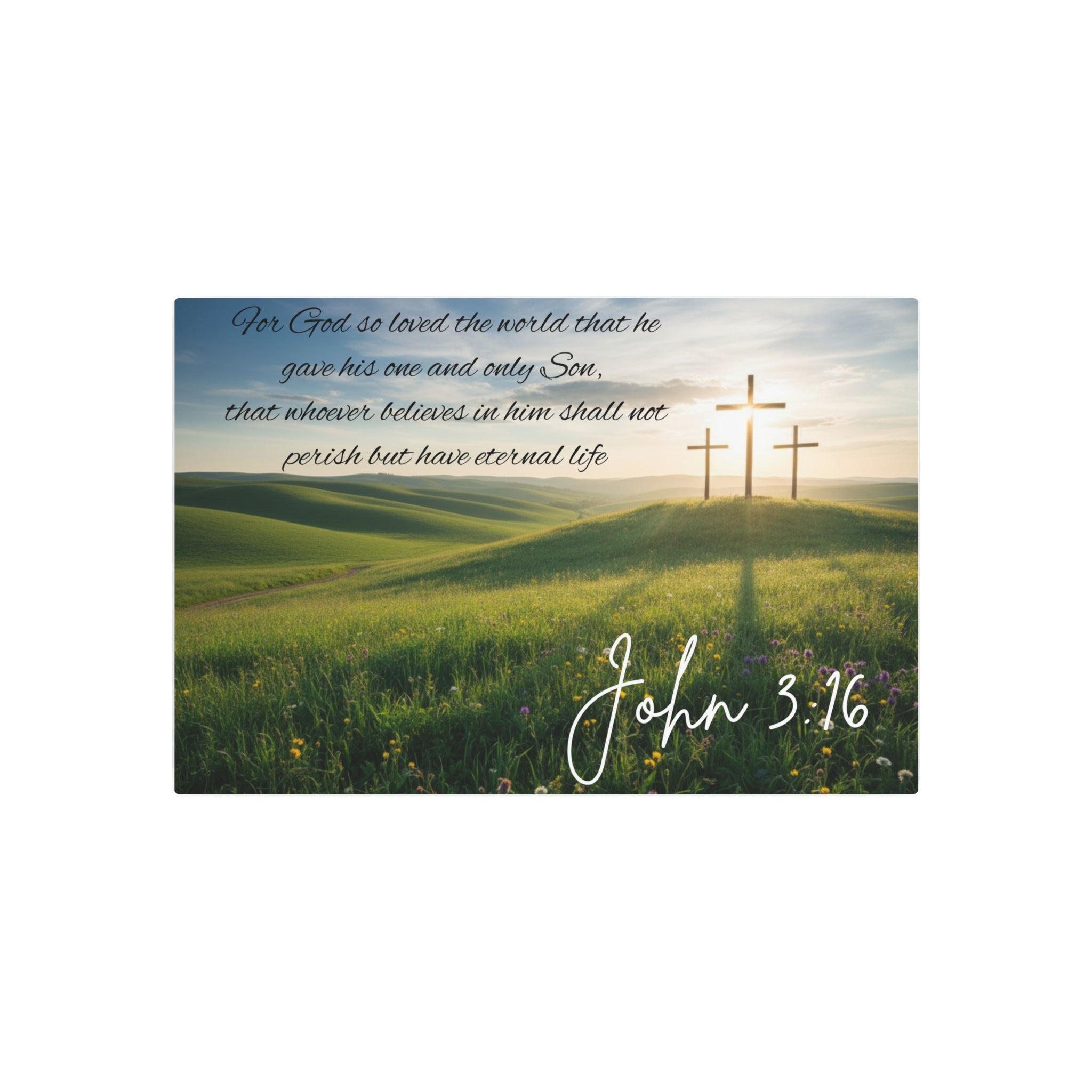 John 3:16 Faith Wall Art - Metal - Inspirational Wall Art Christian Gifts for Women Men