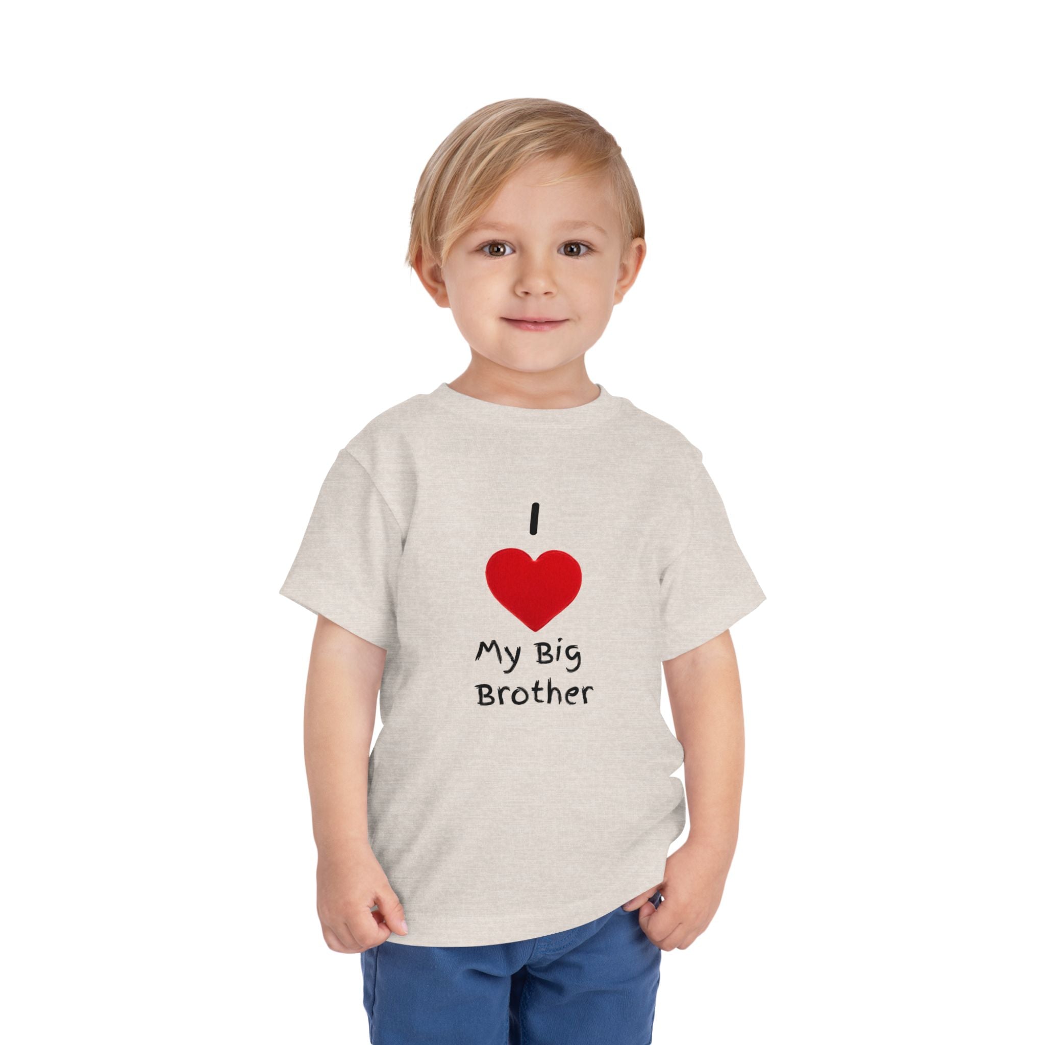 I Heart My Big Brother Short Sleeve Tee Christmas Shirt for Family