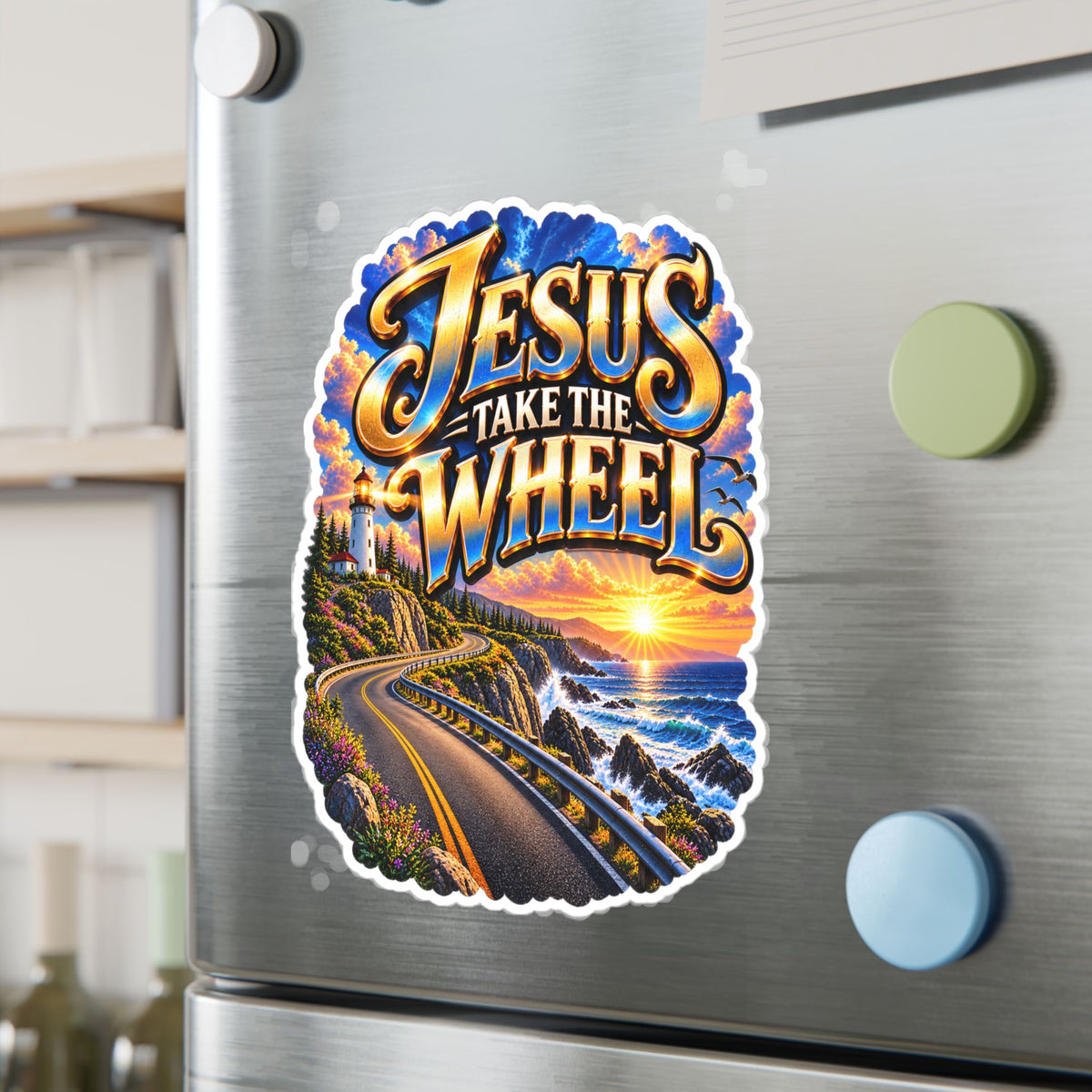 Jesus Take the Wheel – Coastal Highway Christian Vinyl Sticker