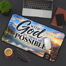 With God All Things Are Possible – Lakeside Bible Christian Desk Mat