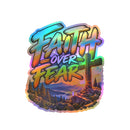 Faith Over Fear – Mountain Cross Christian Vinyl Sticker