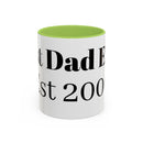 Best Dad Ever Est. 2000 Accent Coffee Mug – Personalized Gift for Dad