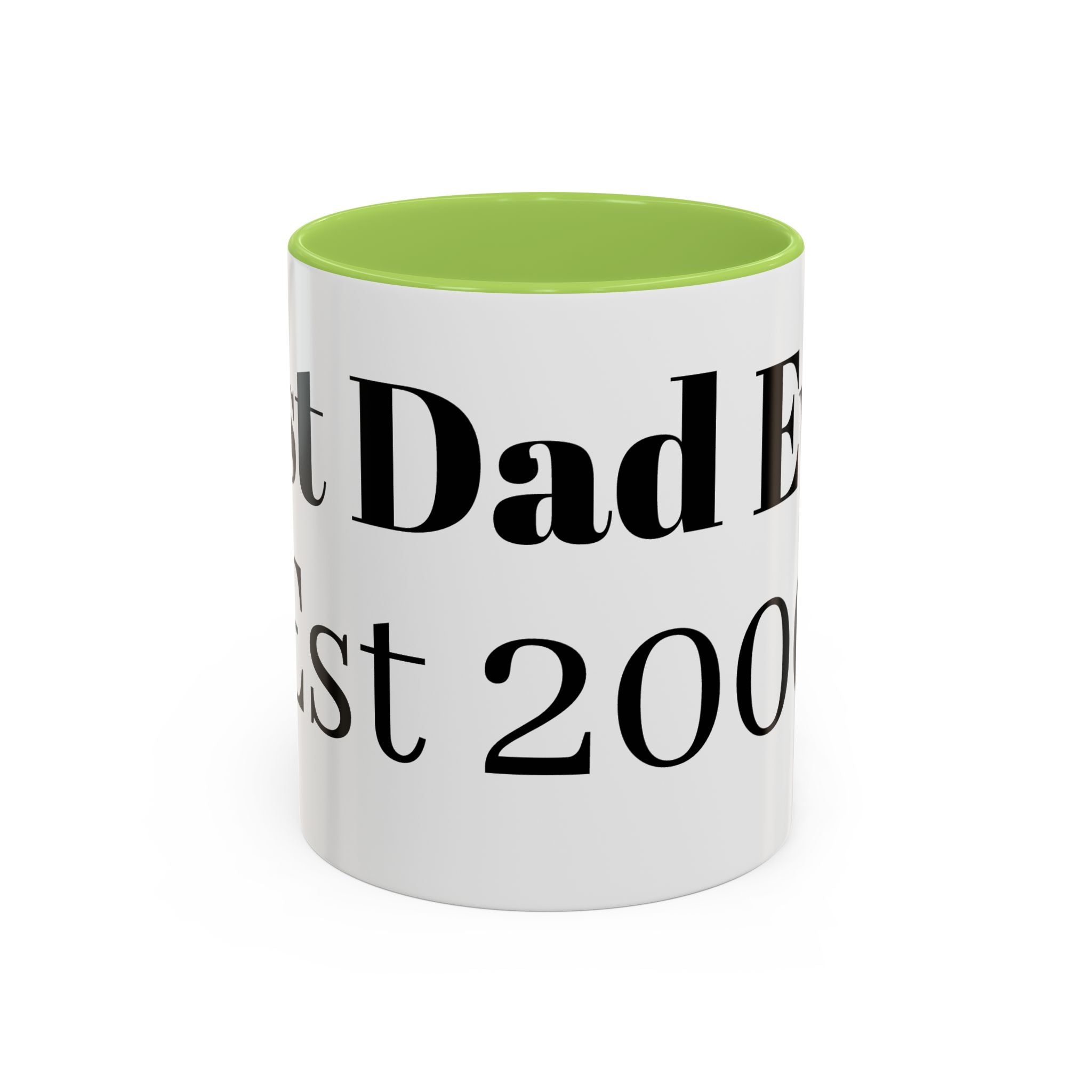 Best Dad Ever Est. 2000 Accent Coffee Mug – Personalized Gift for Dad