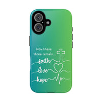 iPhone - 'Faith Love Hope' Christian Cross Protective Cover