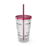 Faith Hope Love Water Tumbler - Christian Gifts for Women Men - Faith Based Gifts
